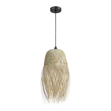  D4640 - Marooner 1-Light Pendant in Natural Finish with a Woven Bamboo Shade