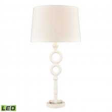 ELK Home Plus D4697-LED - Hammered Home 33'' High 1-Light Table Lamp - Matte White - Includes LED Bulb