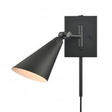 ELK Home Plus EC89221/1 - Whitmire 10.25'' High 1-Light Plug-In/Hardwire Sconce - Matte Black