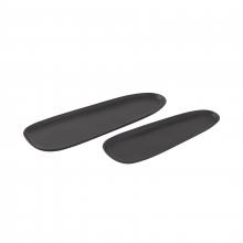  H0897-9845/S2 - Blain Tray - Set of 2 Matte Black