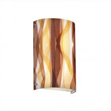 Justice Design Group 3FRM-5541-TWRL-DBRZ - Finials Cylinder Wall Sconce (ADA)