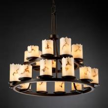  FAL-8767-12-MBLK - Dakota 21-Light 2-Tier Ring Chandelier