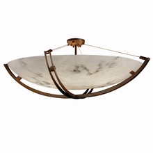 Justice Design Group FAL-9719-35-DBRZ - 60" Semi-Flush Bowl w/ Crossbar