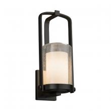 Justice Design Group FSN-7581W-10-OPAL-MBLK - Atlantic Small Outdoor Wall Sconce