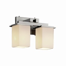 Justice Design Group FSN-8672-15-OPAL-NCKL - Montana 2-Light Bath Bar