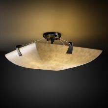 Justice Design Group CLD-9631-25-MBLK - 18" Semi-Flush Bowl w/ Tapered Clips