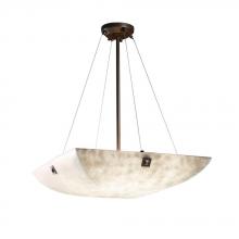 Justice Design Group CLD-9662-35-DBRZ-F5 - 24" Pendant Bowl w/ Concentric Squares Finials