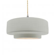  CER-6545-BIS-NCKL-BEIG-TWST - Large Tier 1-Light Pendant