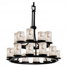  FAL-8767-10-MBLK-LED21-14700 - Dakota 21-Light 2-Tier Ring LED Chandelier