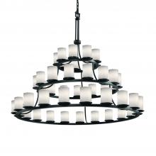  FSN-8714-10-WEVE-MBLK - Dakota 45-Light 3-Tier Ring Chandelier