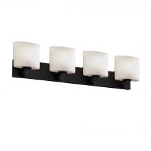  FSN-8924-30-OPAL-MBLK - Modular 4-Light Bath Bar