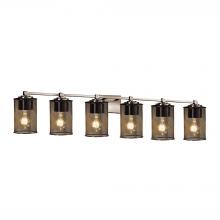 Justice Design Group MSH-8426-10-NCKL - Tetra 6-Light Bath Bar