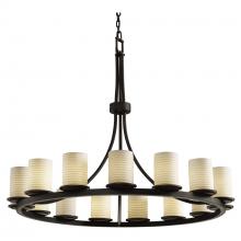  POR-8715-10-SAWT-MBLK - Dakota 15-Light 1-Tier Ring Chandelier