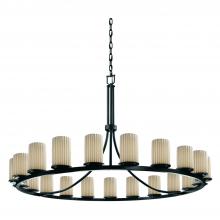  POR-8716-10-PLET-MBLK-LED21-14700 - Dakota 21-Light 1-Tier Ring LED Chandelier