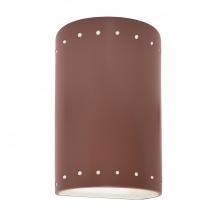  CER-0990W-CLAY - Small Cylinder w/ Perfs - Closed Top (Outdoor)