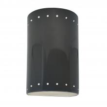  CER-0995W-GRY - Small Cylinder w/ Perfs - Open Top & Bottom (Outdoor)