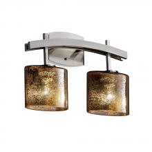 Justice Design Group FSN-8592-40-MROR-MBLK - Archway 2-Light Bath Bar