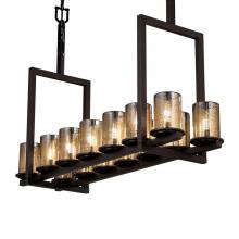  FSN-8769-10-MROR-MBLK - Dakota 14-Light Bridge Chandelier (Short)