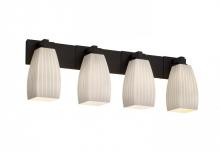 Justice Design Group FSN-8924-10-RBON-MBLK - Modular 4-Light Bath Bar