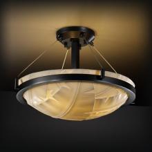 Justice Design Group PNA-9681-35-BANL-MBLK-LED3-3000 - 18" LED Semi-Flush Bowl w/ Ring