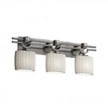 Justice Design Group POR-8503-10-PLET-MBLK - Argyle 3-Light Bath Bar