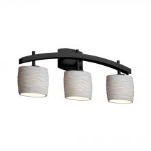 Justice Design Group POR-8593-10-BANL-MBLK - Archway 3-Light Bath Bar