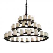  POR-8714-10-SAWT-DBRZ - Dakota 45-Light 3-Tier Ring Chandelier