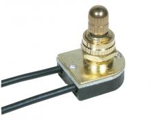  90/501 - On-Off Metal Rotary Switch; 3/8" Metal Bushing; Single Circuit; 6A-125V, 3A-250V Rating; Brass