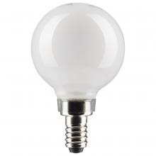  S21814 - 5.5 Watt G16.5 LED; White; Candelabra Base; 2700K; 500 Lumens; 120 Volt; 2-Pack