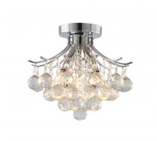  BET01FM12CH - Semi Flush Mount Metal & Crystal