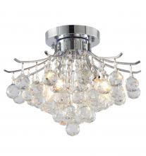  BET02FM16CH - Semi Flush Mount Metal & Crystal