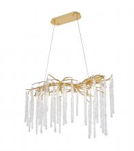  CN11C36G - Chandelier Aluminum & Glass