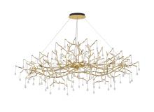  CN18C55G - Chandelier Aluminum & Glass