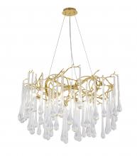  CN22C31G - Chandelier Aluminum & Glass