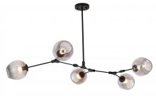  DLS57C59B - Chandelier Metal & Glass