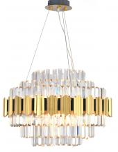  GL417C24G - Chandelier Stainless Steel & Crystal