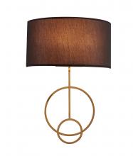  LA38W14SB - Wall Sconce Metal & Fabric