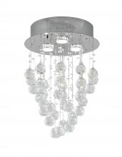  LX03 - Flush Mount Metal & Crystal