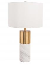  MTL02PQ-GD - Table Lamp Gold & white