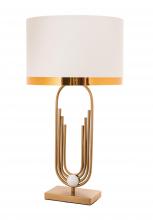 Bethel International MTL12PQ-GD - Table Lamp Gold & White