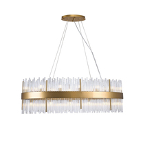  MU57OVG - Chandelier Stainless Steel & Glass