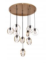  TR75C31BR - Chandelier Black & Brushed Brass