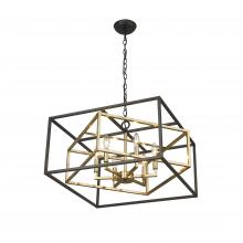  YS218C22BG - Chandelier Black and Gold