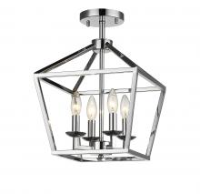  YS6217-4SF - Chandelier Shiny Nickel