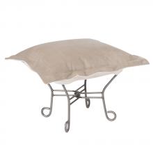  510-224 - Scroll Puff Ottoman Bella Sand Titanium Frame