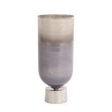  51101 - Round Grotto Glass Footed Vase - Large