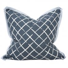  3-664 - 24" x 24" Pillow Cove End Indigo - Poly Insert