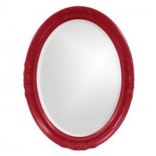 Howard Elliott 40101R - Queen Ann Mirror - Glossy Red