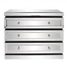  99064 - 3-Tiered Mirrored Cabinet w/ Drawers