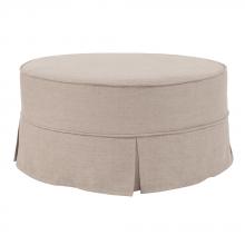  132-610S - Universal 36" Round Linen Slub Natural - Skirted